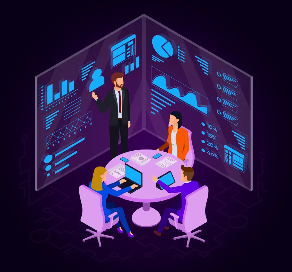 Consulting strategy visual with roadmap planning and business guidance