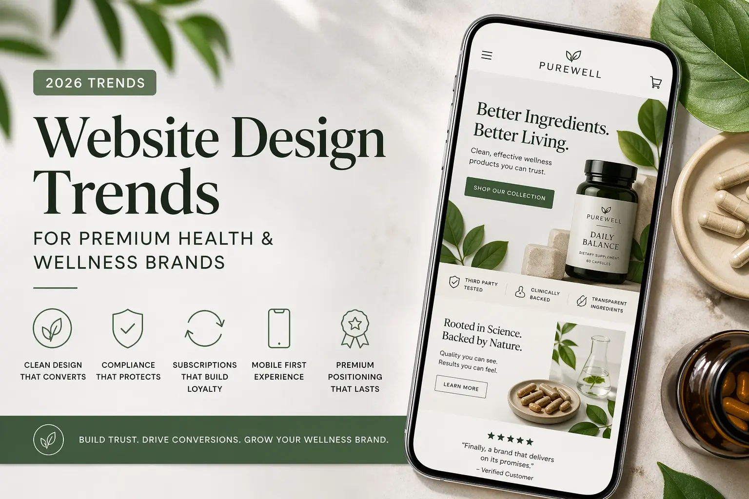 Website Design Trends for Premium Health and Wellness Brands in 2026