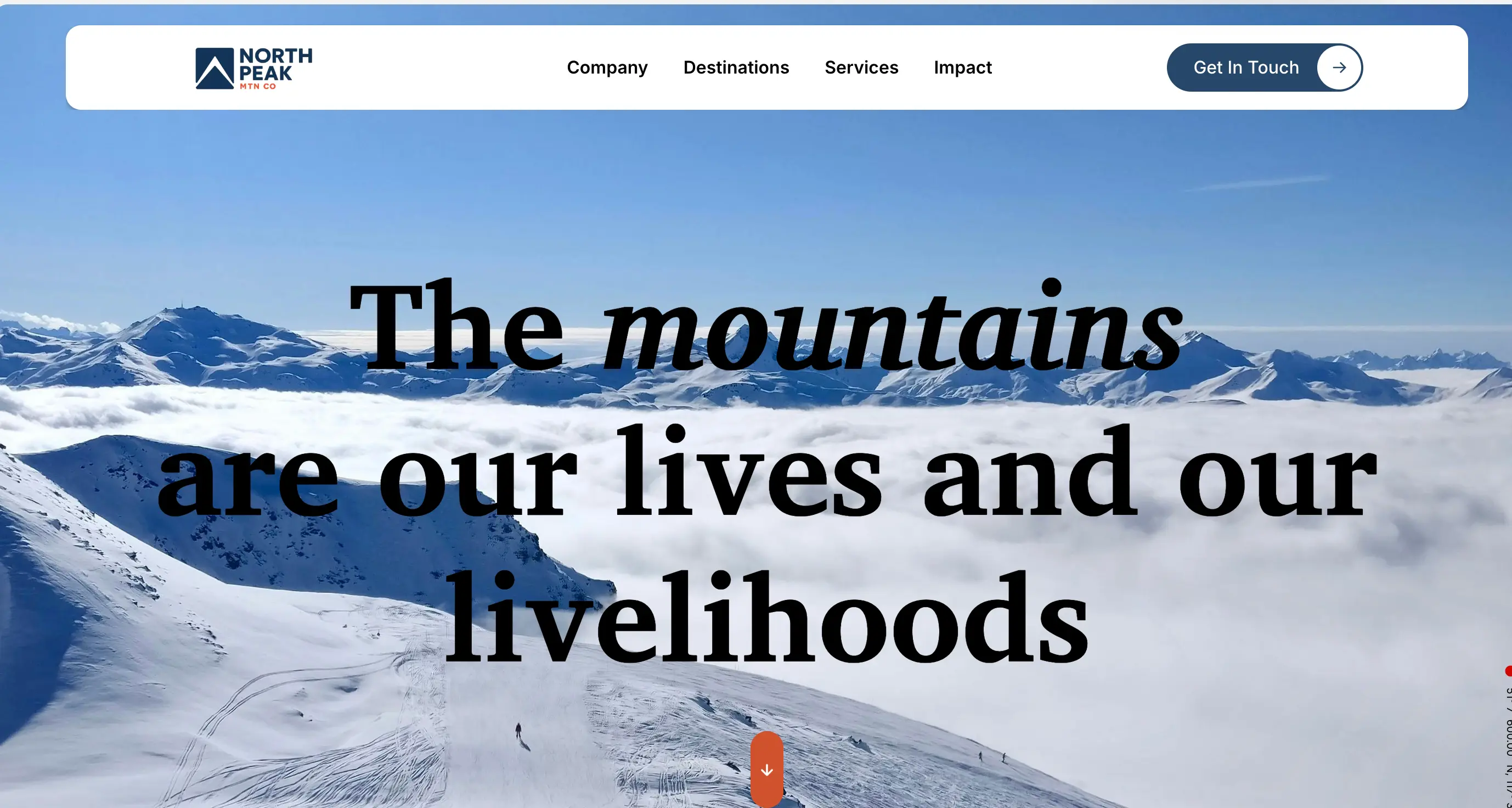 Web design showcase displaying a polished branded website experience