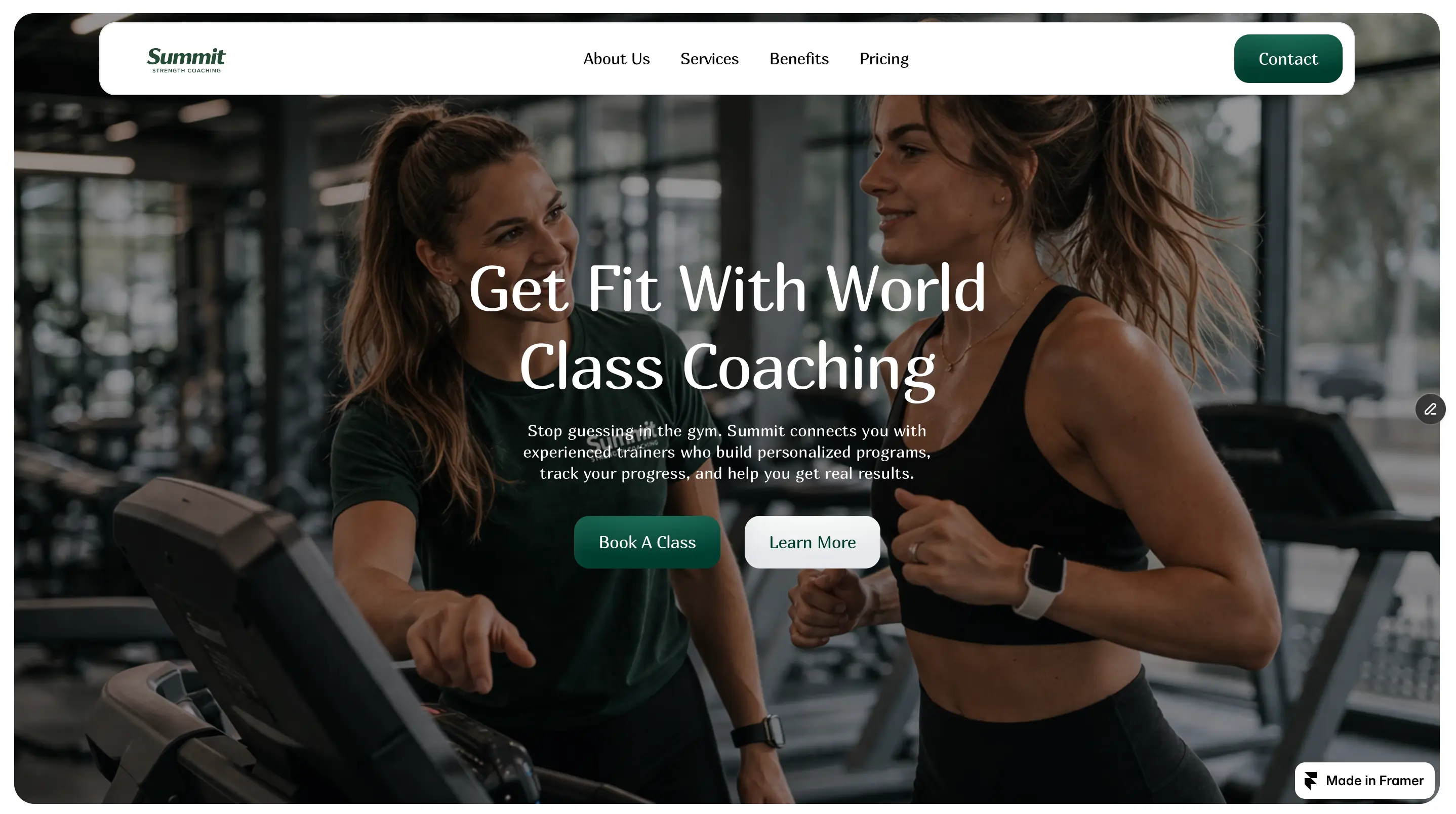 Startup web design example