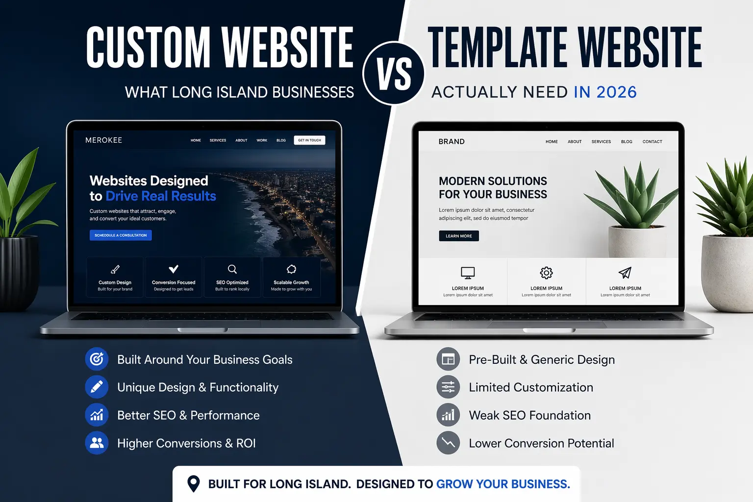 Custom Website vs Template Website: What Long Island Businesses Actually Need in 2026